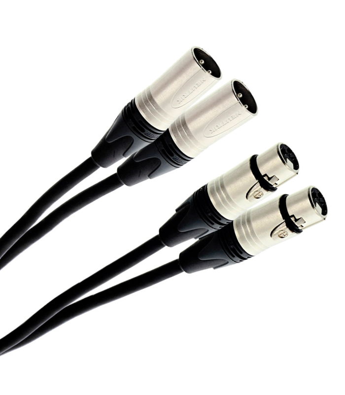 PLUGGER Câble Bretelle XLR Femelle 3b - XLR Mâle 3b 1.50m Elite