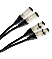 PLUGGER Câble Bretelle XLR Femelle 3b - XLR Mâle 3b 1.50m Elite