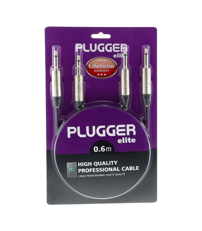 PLUGGER Câble Bretelle Jack Mâle Mono - Jack Mâle Mono 0.60m Elite