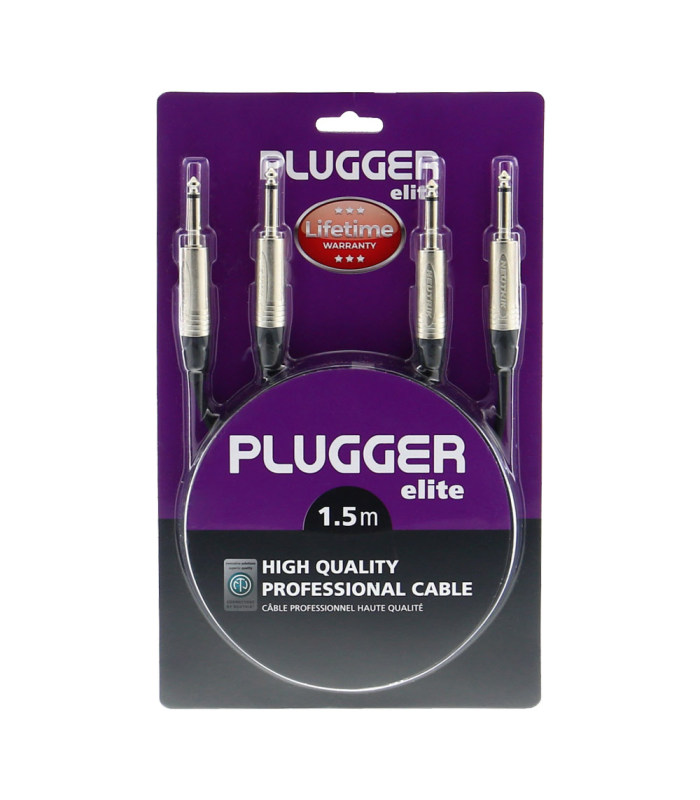 PLUGGER Câble Bretelle Jack Mâle Mono - Jack Mâle Mono 1.50m Elite