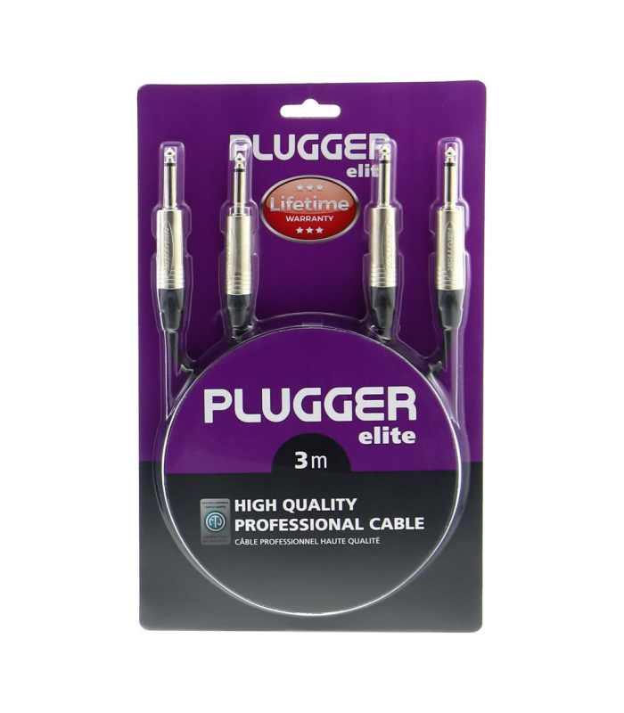 PLUGGER Câble Bretelle Jack Mâle Mono - Jack Mâle Mono 3m Elite