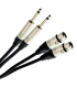 PLUGGER Câble Bretelle XLR Femelle 3b - Jack Mâle Mono 0.60m Elite