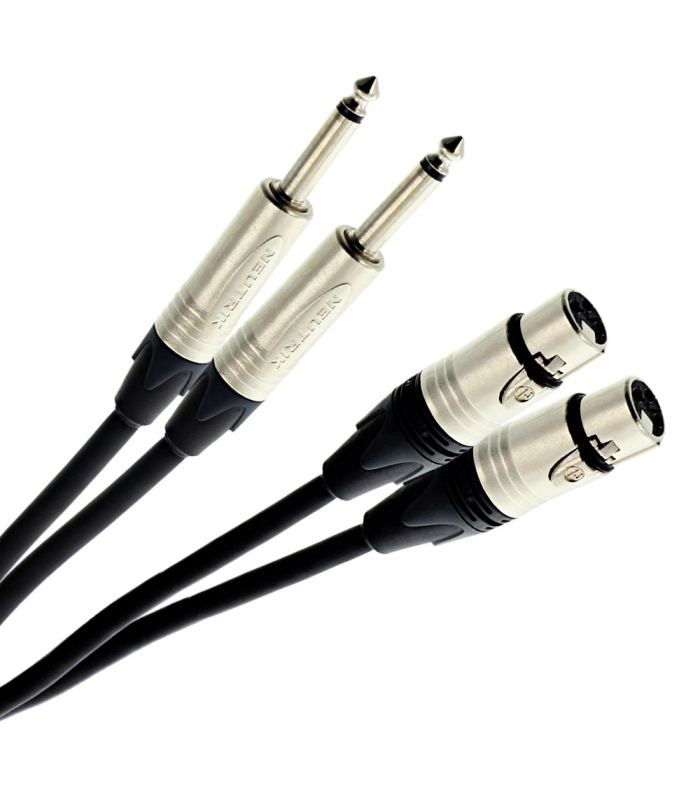 PLUGGER Câble Bretelle XLR Femelle 3b - Jack Mâle Mono 0.60m Elite