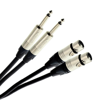PLUGGER Câble Bretelle XLR Femelle 3b - Jack Mâle Mono 0.60m Elite