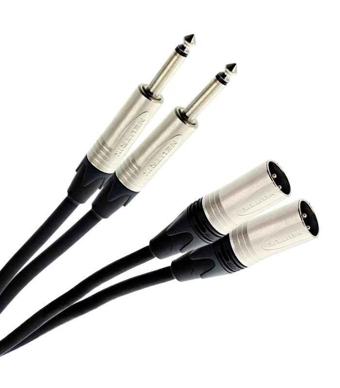 PLUGGER Câble Bretelle XLR Mâle 3b - Jack Mâle Mono 0.60m Elite