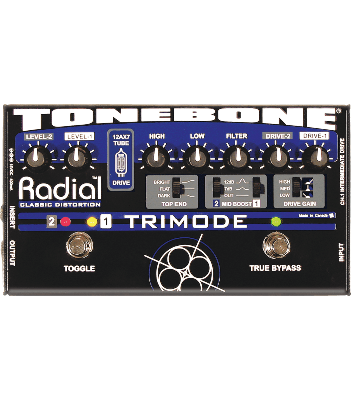 Pédale d'effet Distorsion pour guitare TONEBONE TRI-MODE