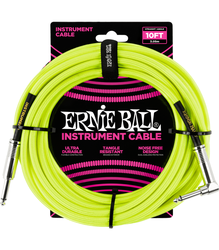Câble Instruments ERNIE BALL JACK/JACK COUDÉ   60801