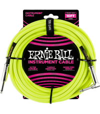 Câble Instruments ERNIE BALL JACK/JACK COUDÉ   60801