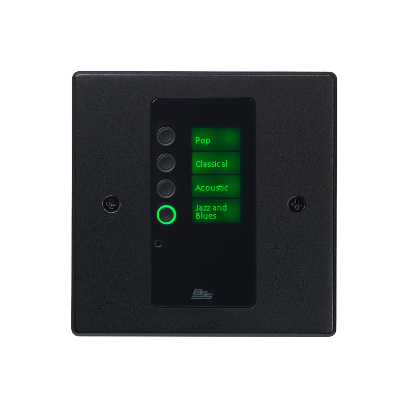 Controlador de pared Ethernet BSS AUDIO Contrio EC-4B negro