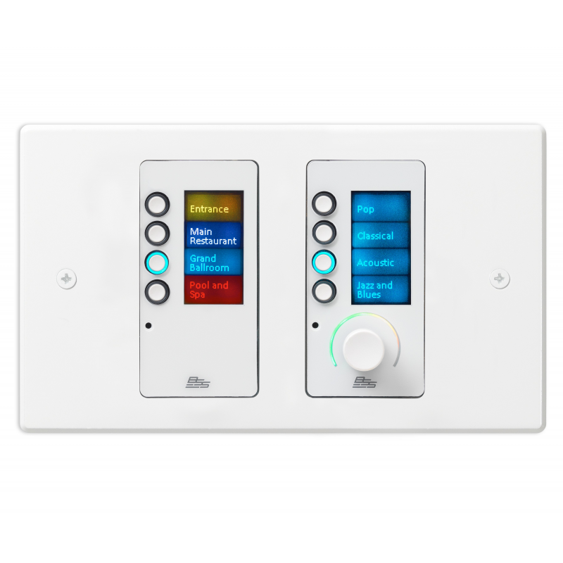 Controlador de pared Ethernet BSS AUDIO contrio EC-8BV blanco
