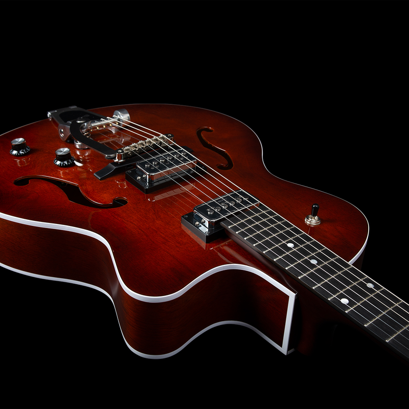 GODIN 5th Avenue Uptown T-Armond Havana Burst avec étui TRIC 