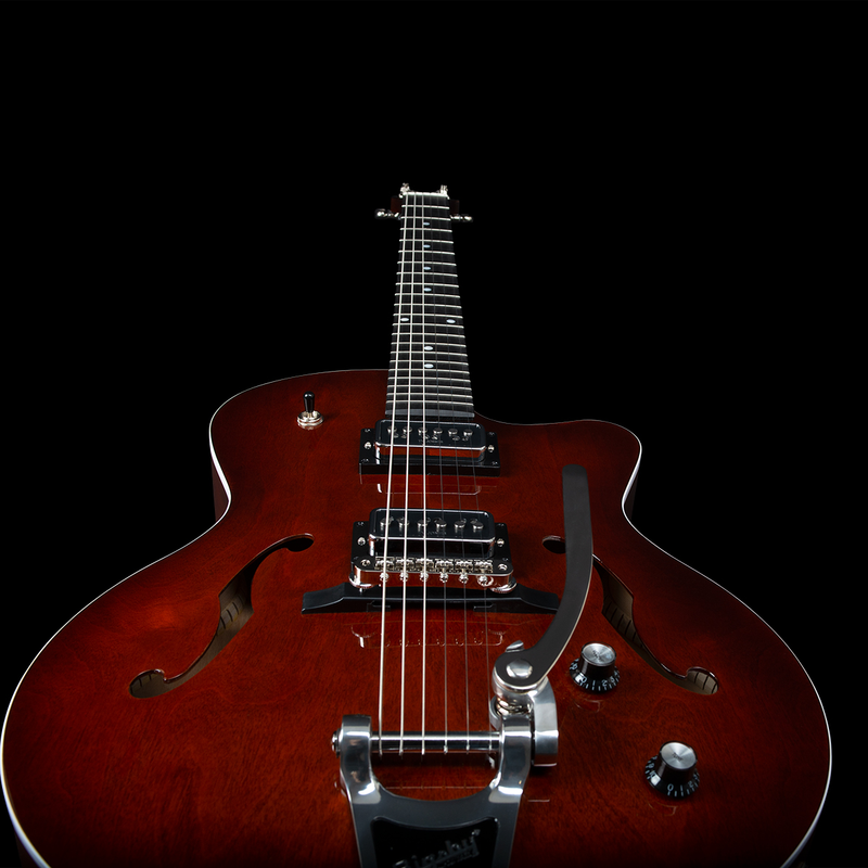 GODIN 5th Avenue Uptown T-Armond Havana Burst avec étui TRIC 