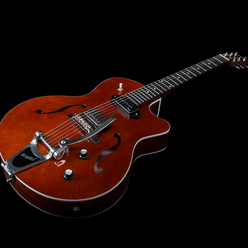 GODIN 5th Avenue Uptown Custom Havana Burst avec étui TRIC 