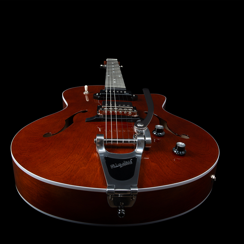 GODIN 5th Avenue Uptown Custom Havana Burst avec étui TRIC 