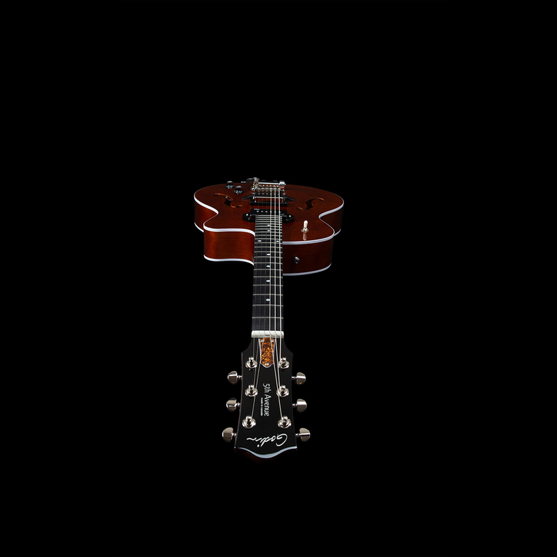 GODIN 5th Avenue Uptown Custom Havana Burst avec étui TRIC 
