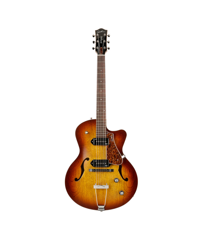 GODIN 5th Avenue CW Kingpin II P90 Cognac Burst  avec étui TRIC 