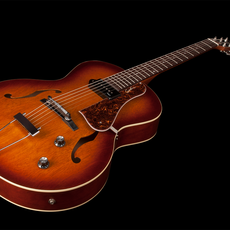 GODIN 5th Avenue Kingpin P90 Cognac Burst avec étui TRIC 