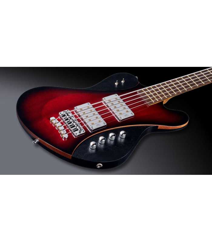 Basse électrique Warwick Idolmaker Bass - 5 cordes - passive / active Burgundy Blackburst Transparent