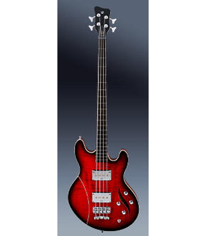 Basse électrique Warwick Teambuilt Artist Series SklarBass I, 4 cordes - Bordeaux Blackburst Transparent High Polish 