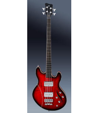 Basse électrique Warwick Teambuilt Artist Series SklarBass I, 4 cordes - Bordeaux Blackburst Transparent High Polish 