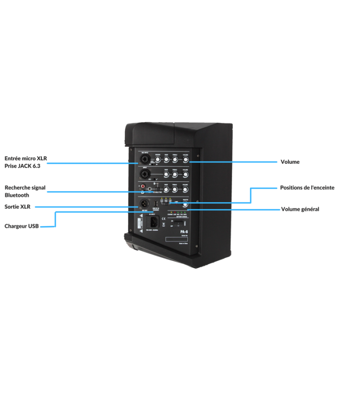 Enceinte active sur batterie DEFINITIVE AUDIO ATLANTIS PA-8