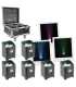 Pack de 6 proyectores a pilas BoomTone DJ EZBOX 4x15W + un maletín