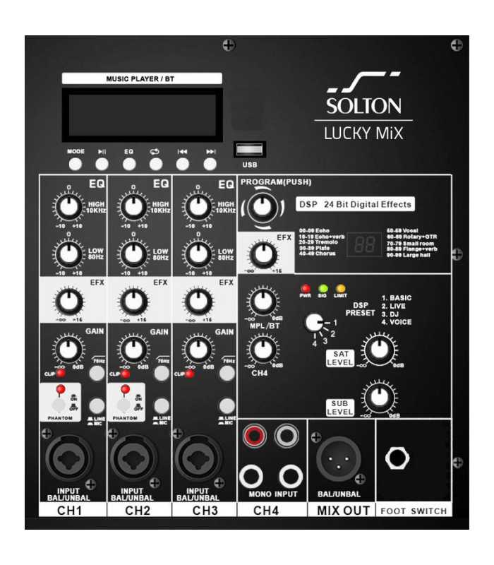 Système actif 2.1 avec mélangeur intégré Solton Lucky Mix System