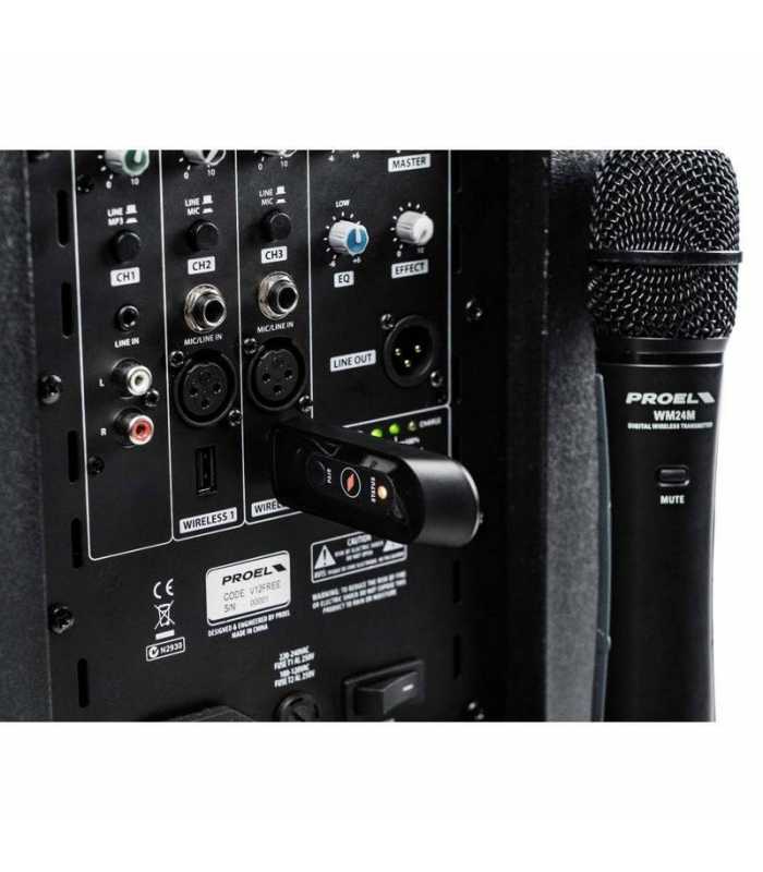 Sistema de micrófono de mano inalámbrico 2.4GHZ Proel U24H
