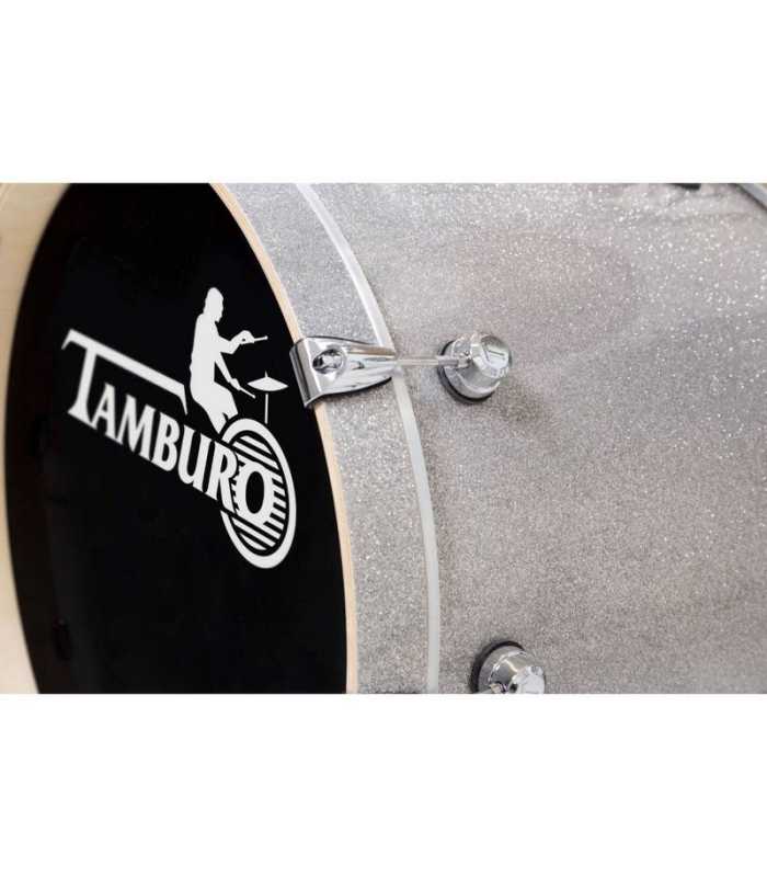 Batterie 5 pièces finitions argenté noir brillant Tamburo TB FORMULA20SLSK
