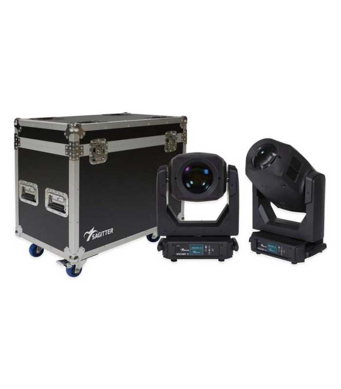 2 cabezas móviles Spot con flight case Sagitter Archer S7 - KIT