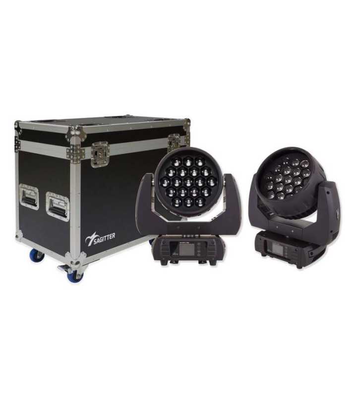 2 cabezas móviles Wash con doble flight case Sagitter QUARTZ300-KIT