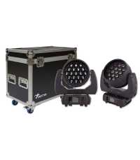 2 lyres Wash avec double flight case Sagitter QUARTZ300-KIT