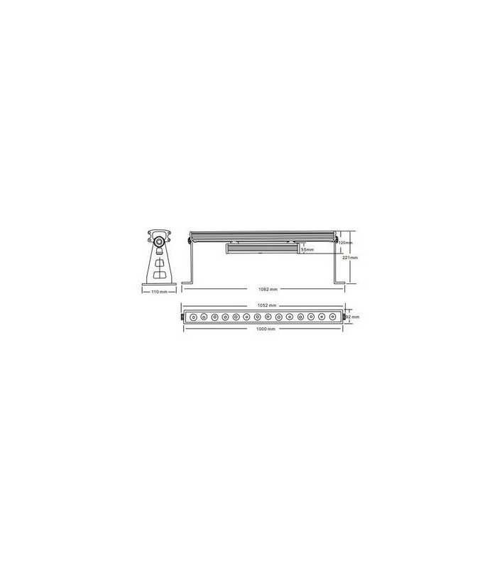 BARRA LED 14 x 10 W RGBW IP 65 Nicols LED BAR 1410 FC IP