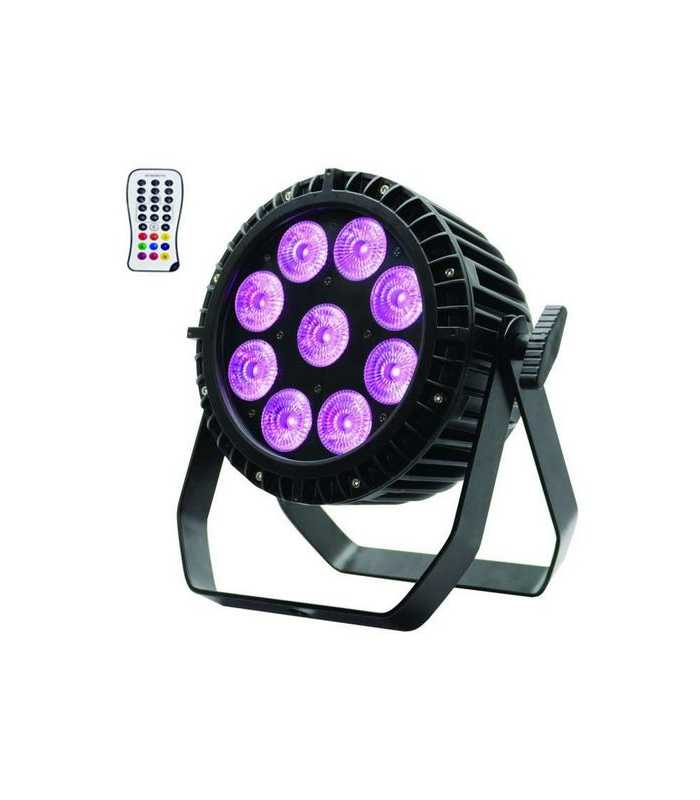 PAR LED autonome 9 x 8 W Nicols MOOVE PAR 908 IP