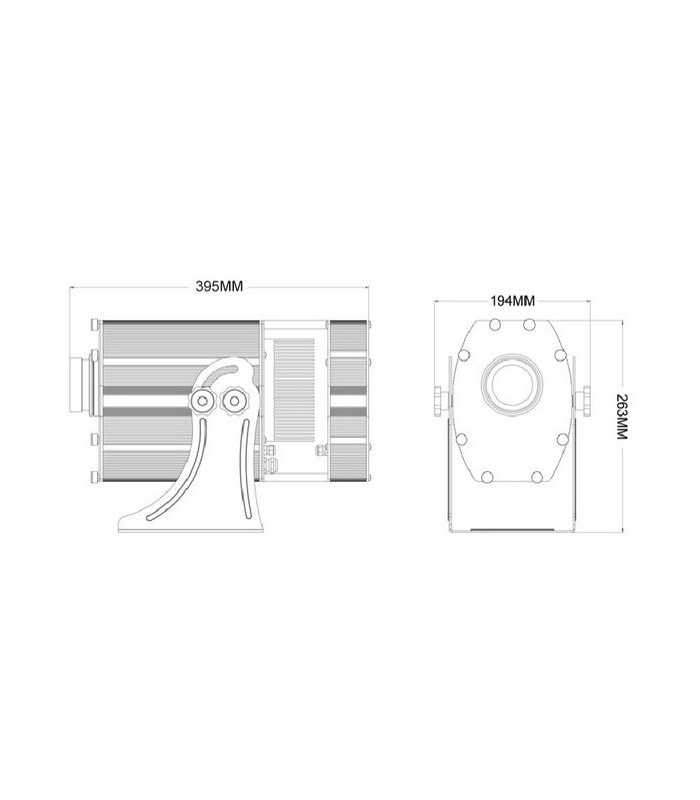 Projecteur de gobo 200 W LED OSRAM IP 65 Nicols PI 200 R1 IP