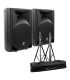 Pack Enceintes actives et pieds BoomTone DJ MS12A Bundle