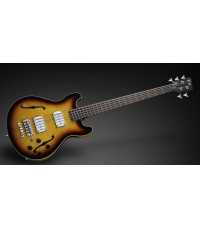 Basse électrique Warwick Star Bass - 5 cordes - AAA Flamed Maple Top Vintage Sunburst Transparent HighPolish