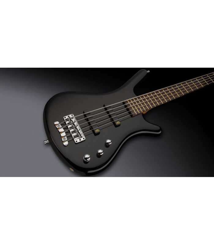 Basse électrique Warwick Corvette Standard Ash - 5 cordes - active  / active Solid Black High Polish