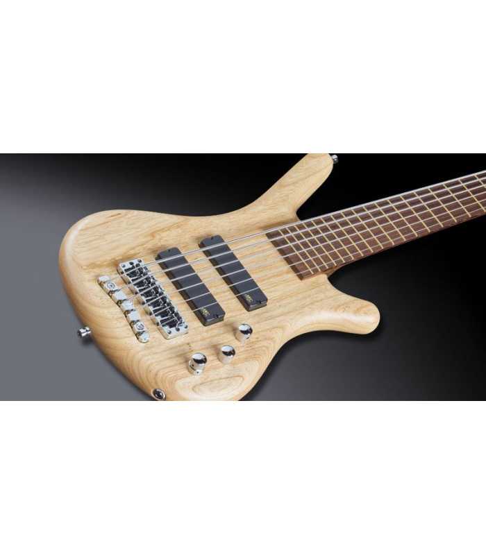 Basse électrique Warwick Corvette Standard Ash - 6 cordes - active  / active  Natural Transparent Satin