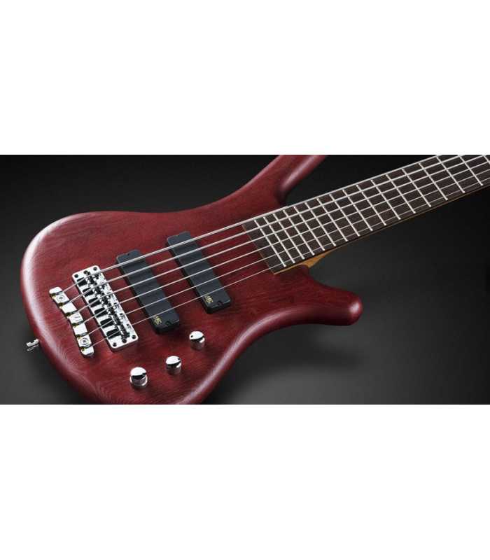 Basse électrique Warwick Corvette Standard Ash - 6 cordes - active / active - Colored Transparent Satin