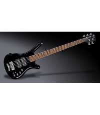 Basse électrique Warwick Corvette $$ - 5 cordes - passive / active Solid Black High Polish