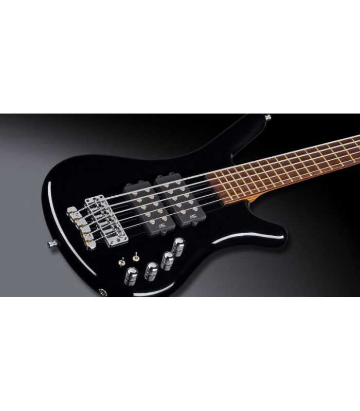 Bajo eléctrico Warwick Corvette $$ - 5 cuerdas - pasivo / activo Solid Black High Polish