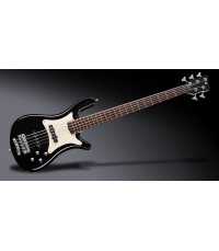 Basse électrique Warwick Streamer CV - 5 cordes - passive - passive Solid Black High Polish