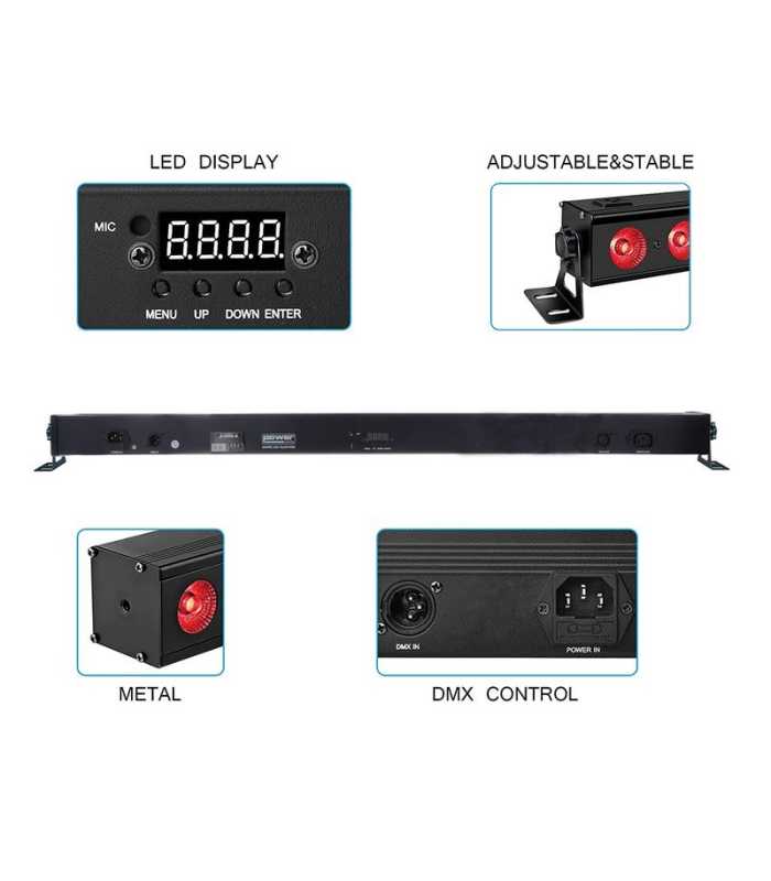BARRE LED 18x3W RGB Power Lighting