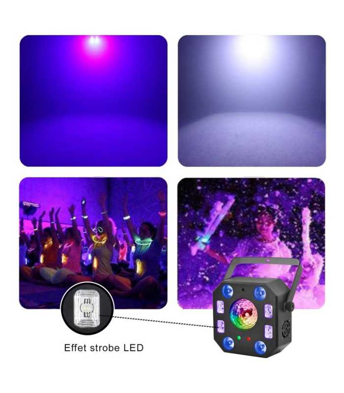 Juego de luces multiefecto Power Lighting METEOR TERRA