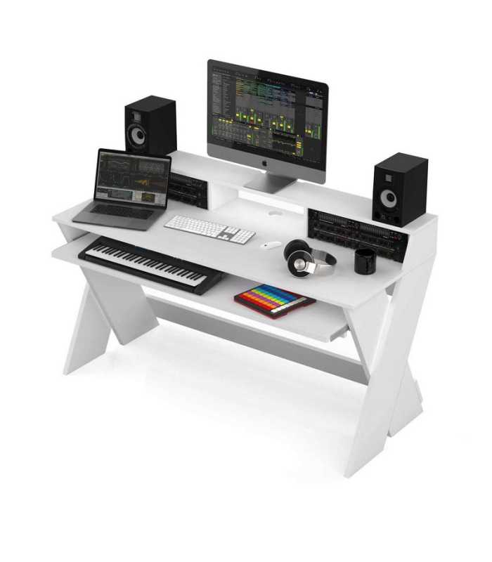 Poste de travail de studio Glorious DJ SOUND DESK PRO WHITE