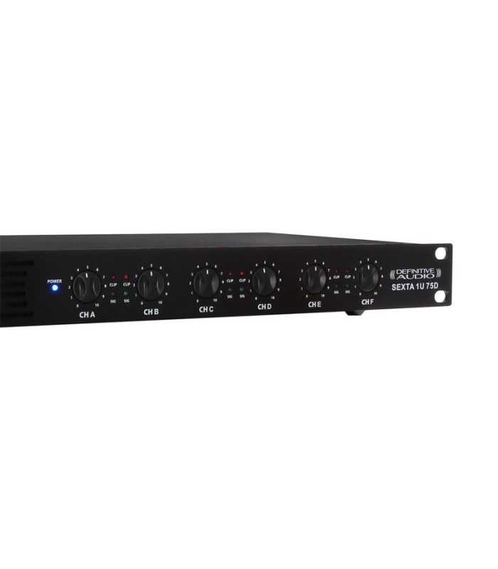 Amplificateur 6 canaux Definitive Audio SEXTA 1U 75D