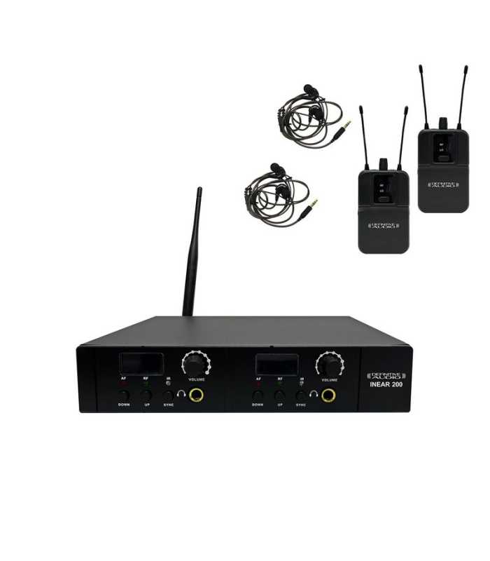 Definitive Audio INEAR 200 Sistema de auriculares doble UHF