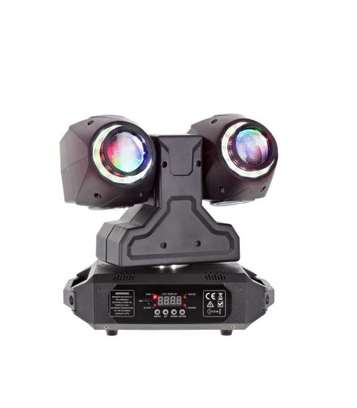 2 Lyres Beam 40W avec anneau Power Lighting 2LYRE BEAM 40 RING