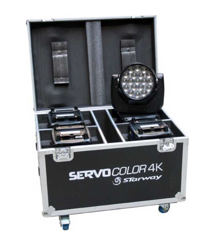 4 focos de lavado en caja de vuelo Starway SERVO COLOR 4K
